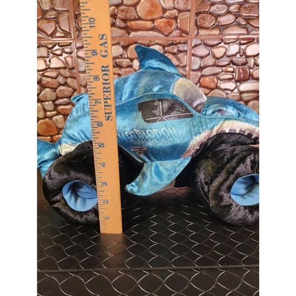 Monster Jam Megalodon Shark Monster Truck Plush 17" Jumbo #A29 - Picture 9 of 9